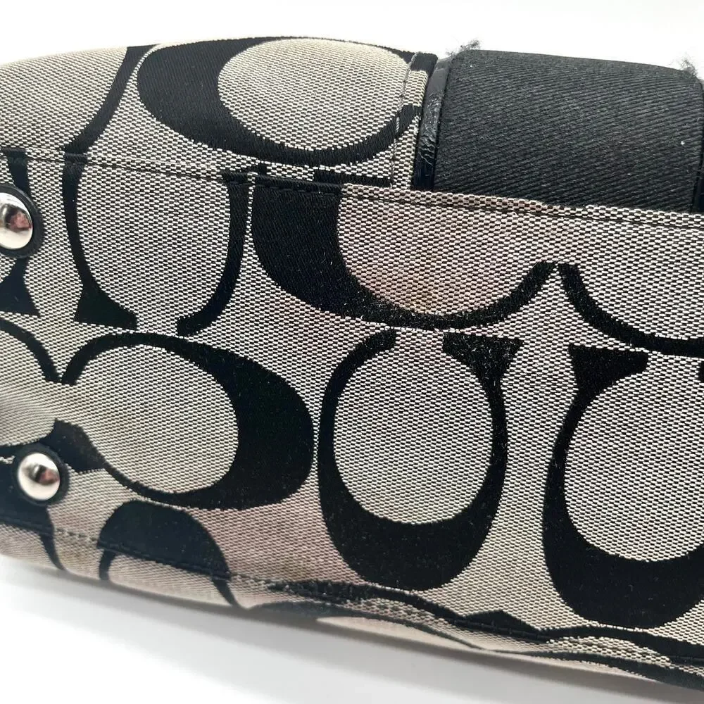 COACH Signature Satchel, Black